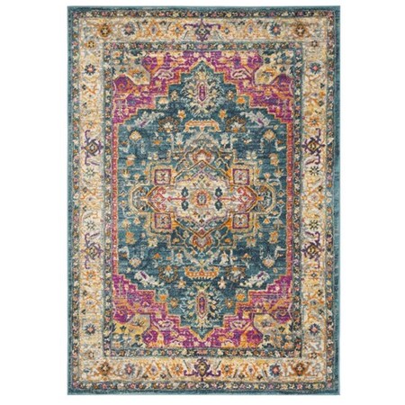 Safavieh 3 x 5 ft. Bohemian Madison 200 Power Loom Area Rug Blue & Multi MAD202M-3